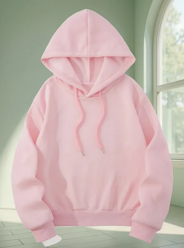 Sudadera rosa con capucha