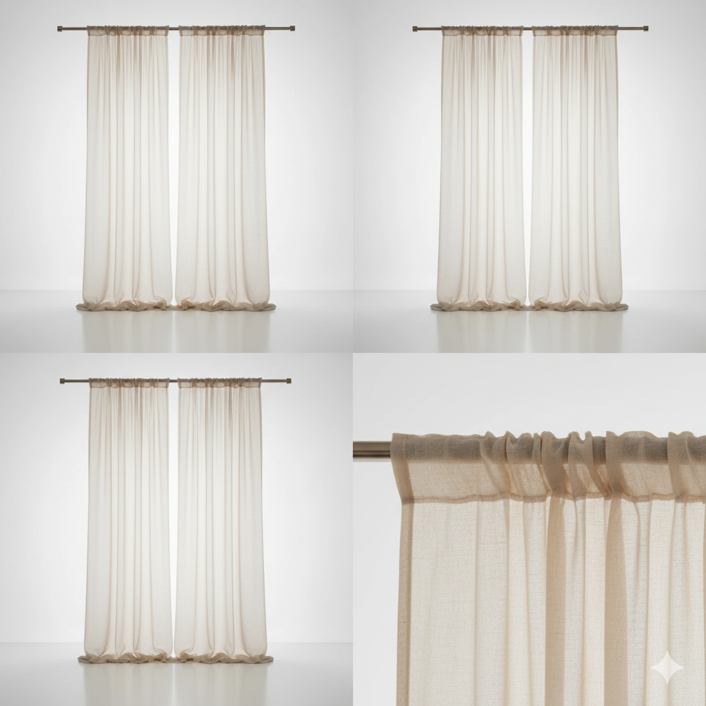 Cortinas de Velo una pieza 