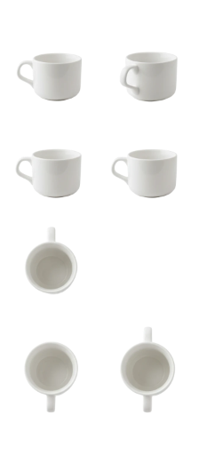 Taza blanca de 6onz