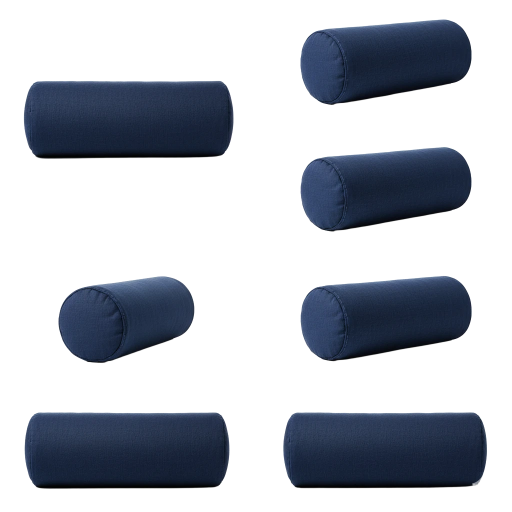 Cojin cilíndrica azul