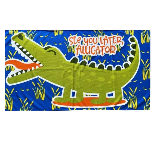 Toalla Estampado de Cocodrilo