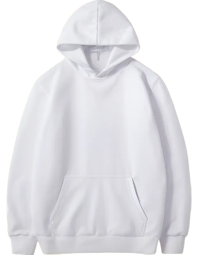 Sudadera canguro blanca 