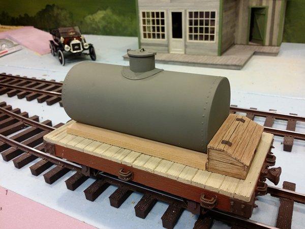 Model Train Flatcar with Tank