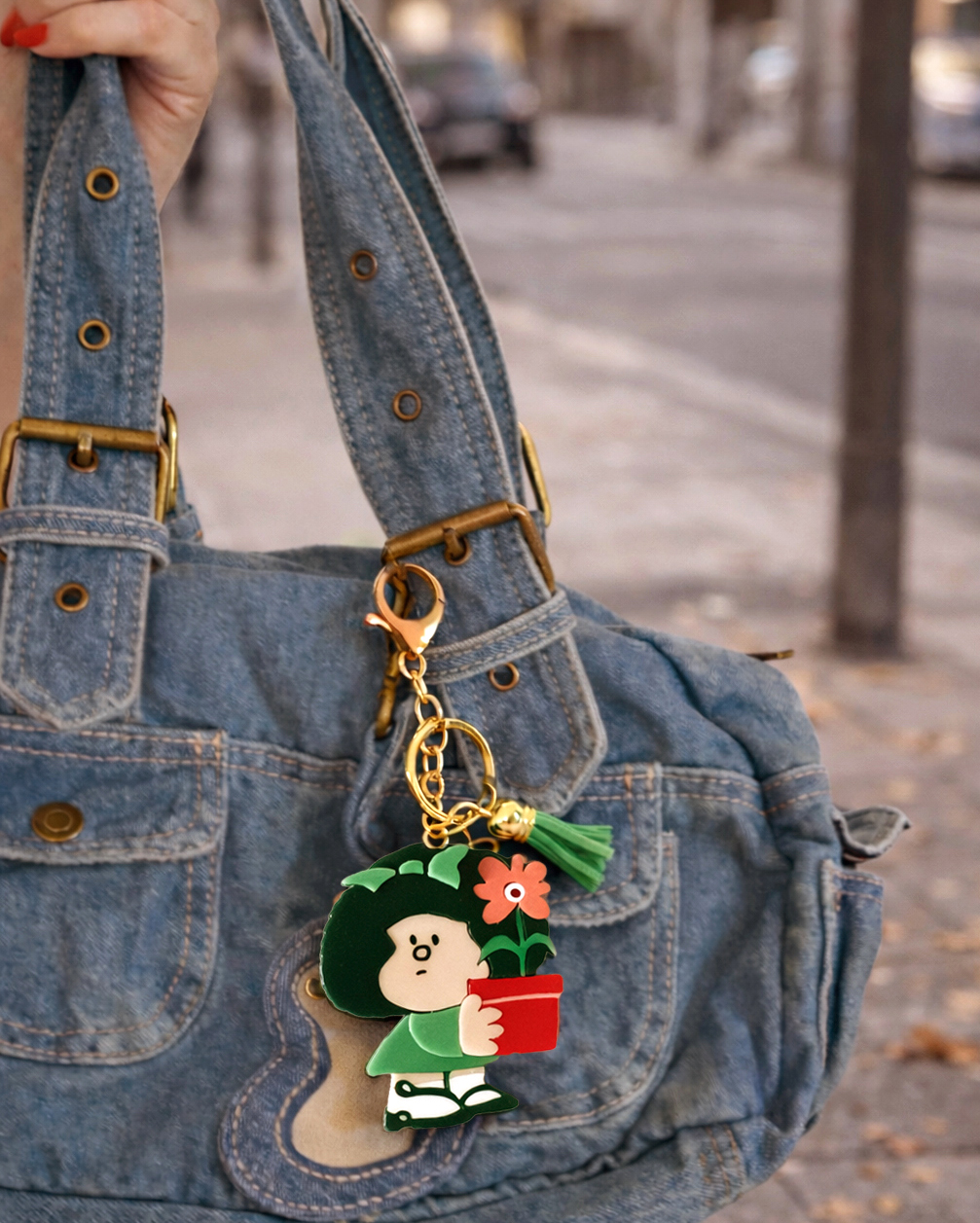 Llavero de Metacrilato Mafalda  Verde