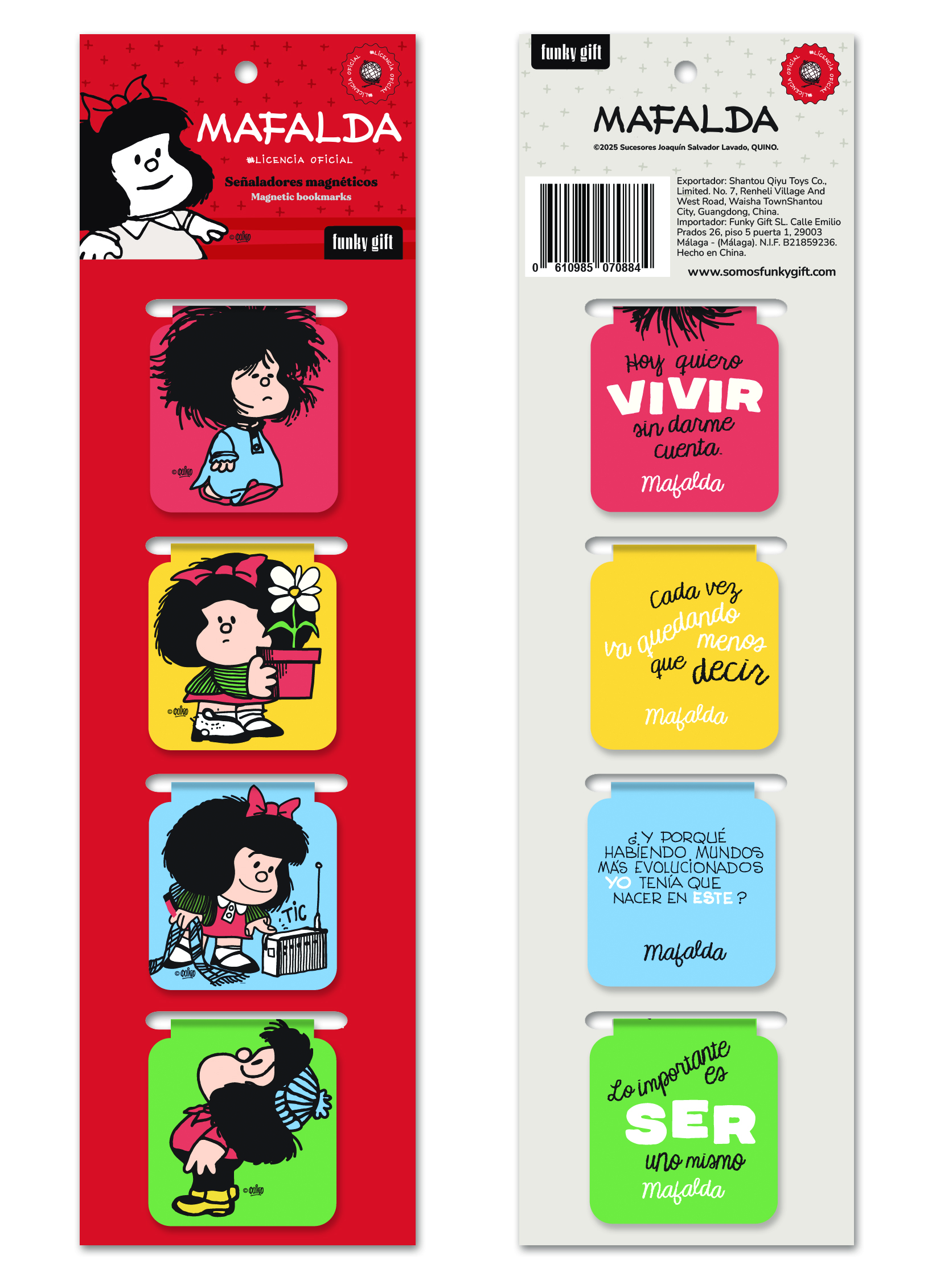 Pack de marcapáginas magnéticos vivir