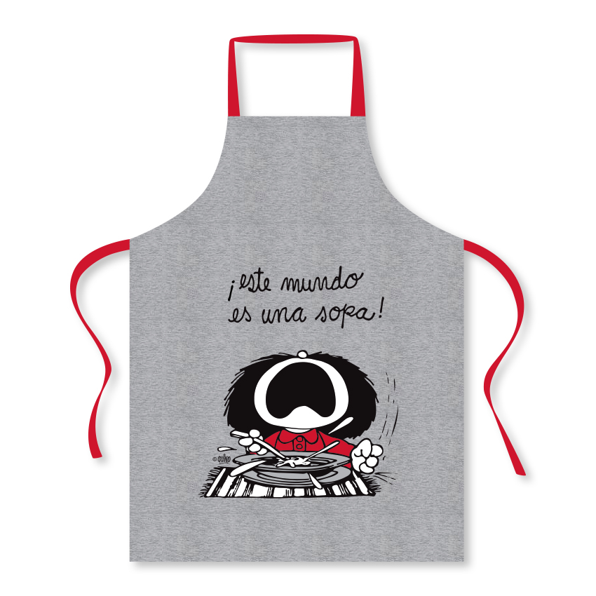 Delantal Mafalda 'Este mundo es una sopa'
