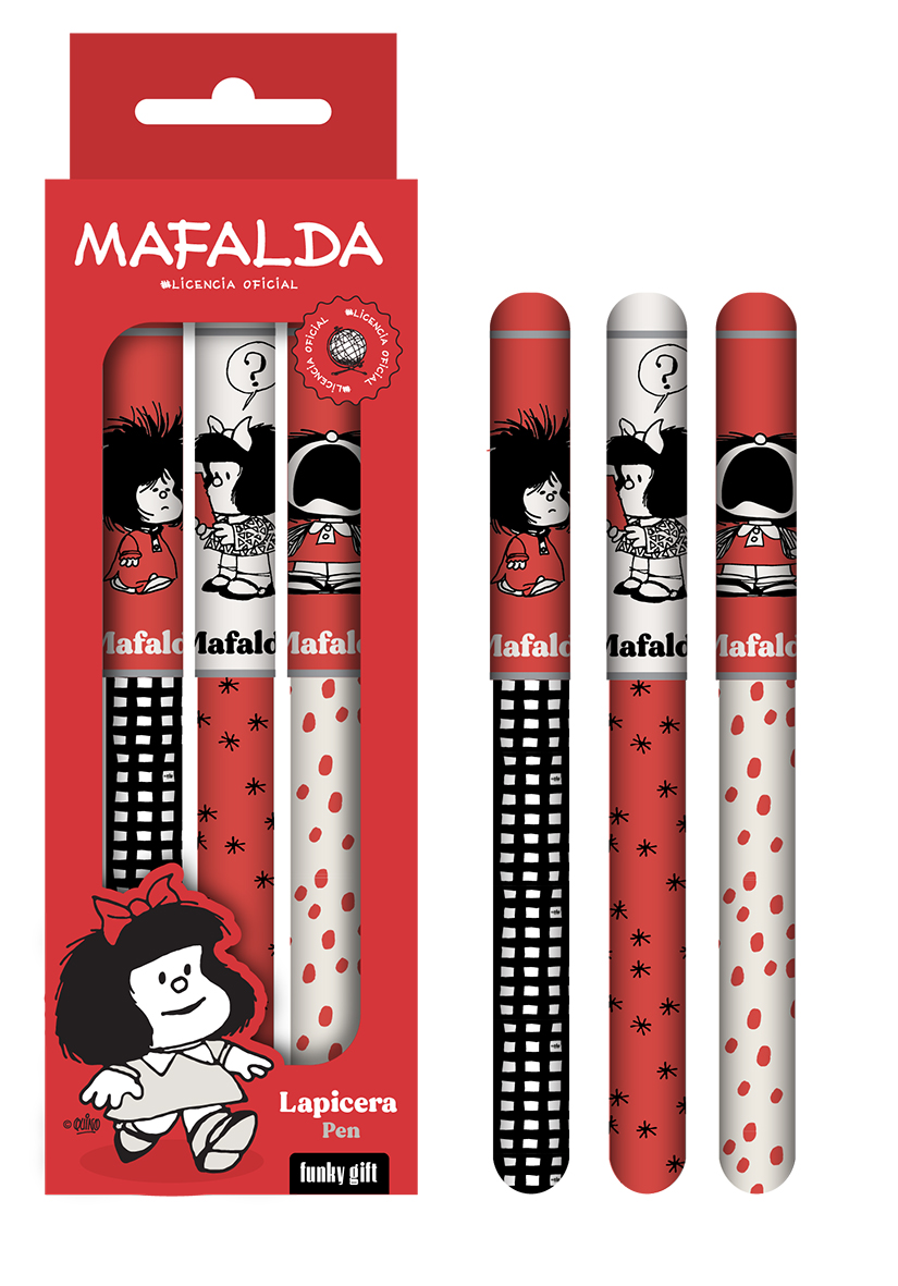 Set de 3 bolígrafos Mafalda