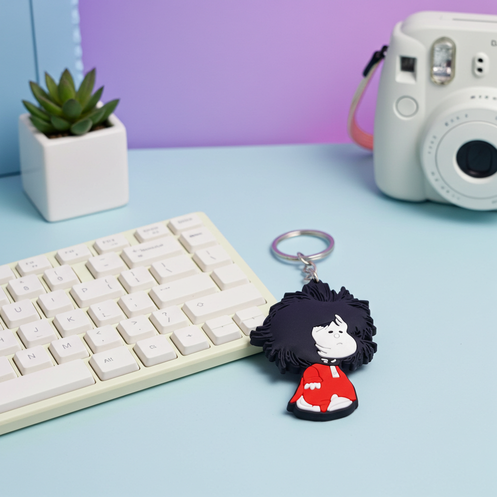 Llavero de goma Mafalda despeinada