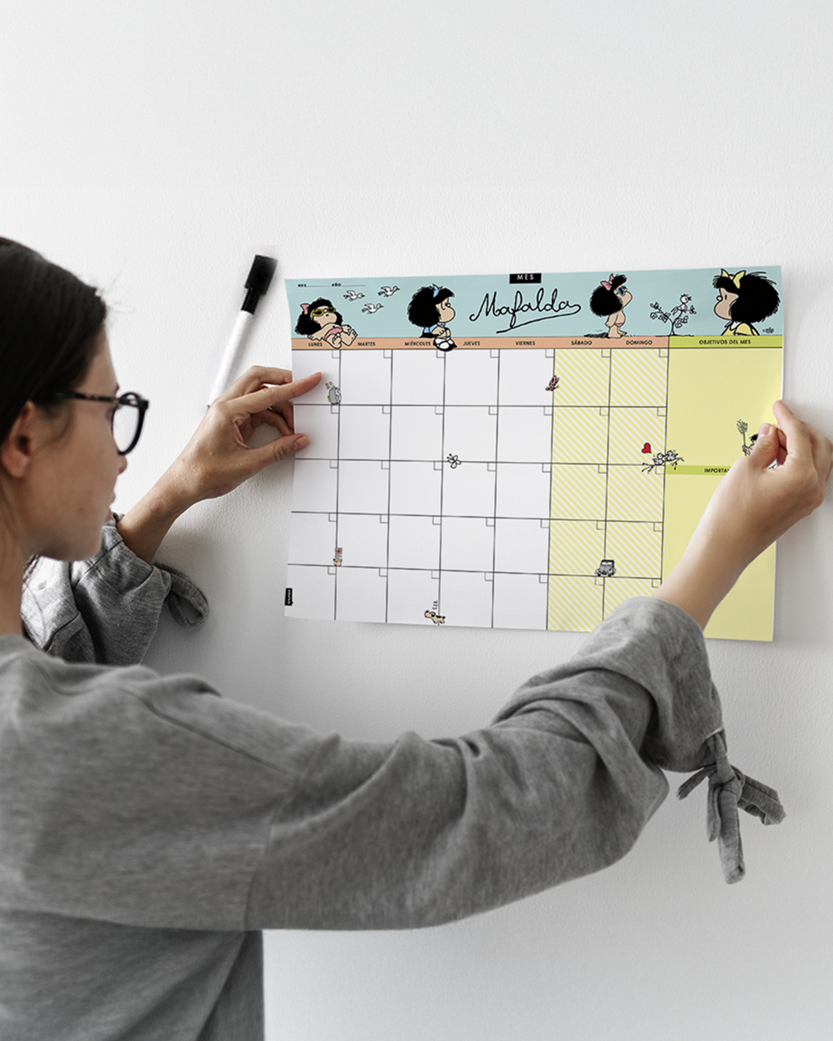 Planificador mensual Mafalda imantado