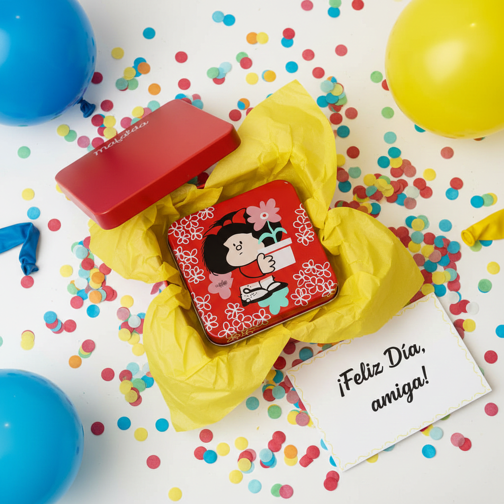 Cajita Metálica Mafalda 'Flores'