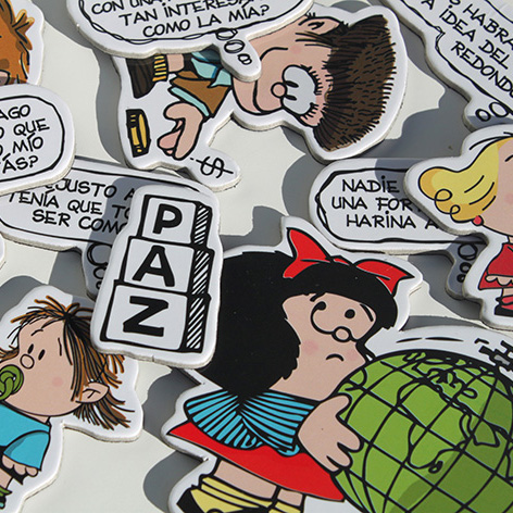 Imanes de Mafalda y personajes