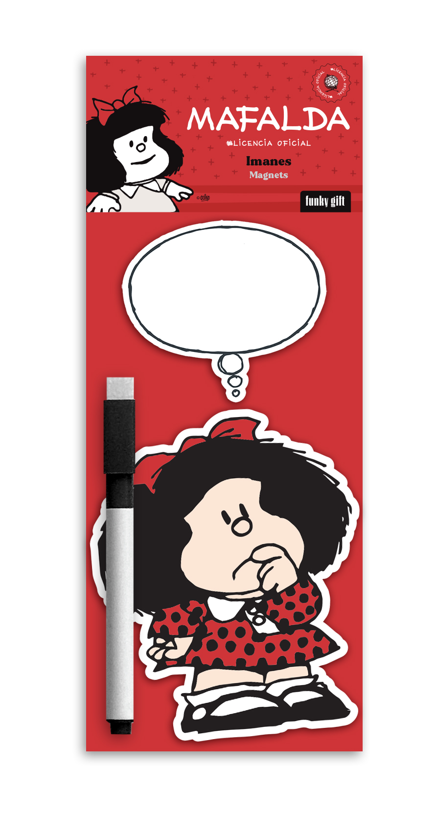 Imán piensa con marcador de pizarra