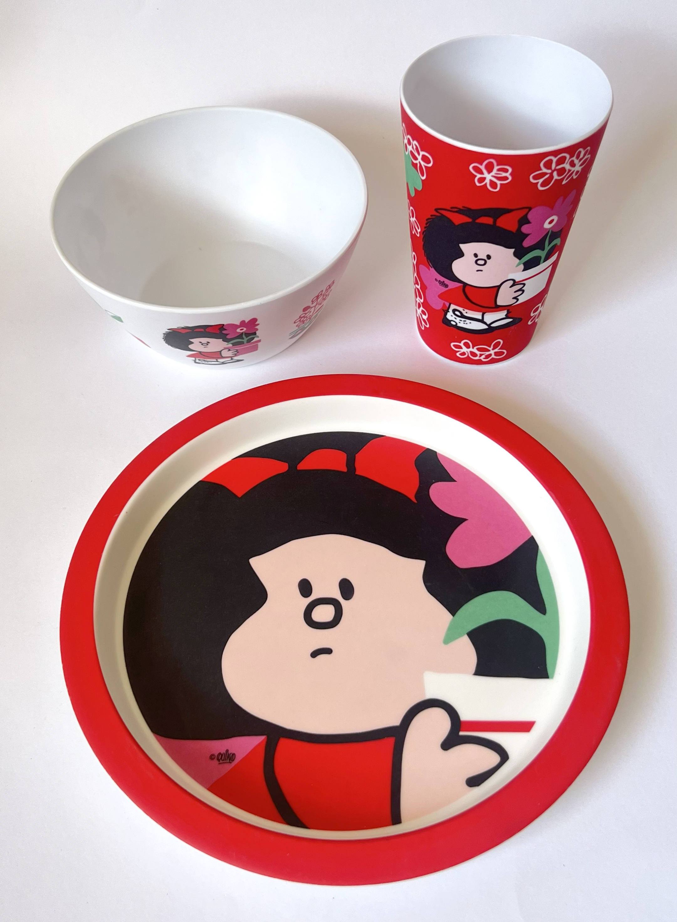Set de vajilla melamina Mafalda Flores