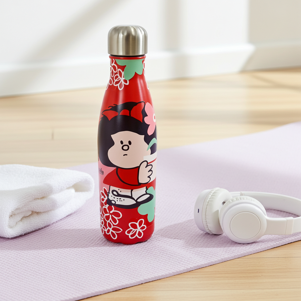 Botella Térmica de Acero Inoxidable de 500ml Mafalda Flores