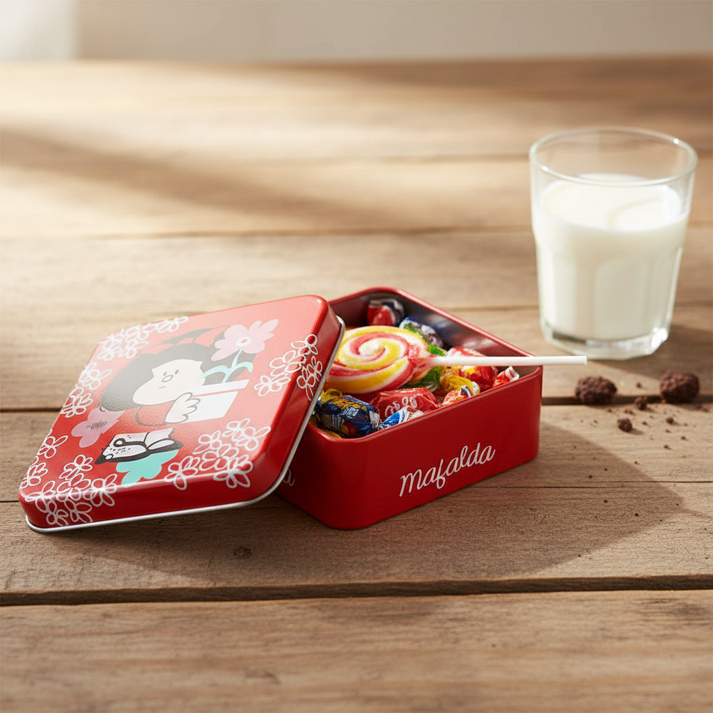 Cajita Metálica Mafalda 'Flores'