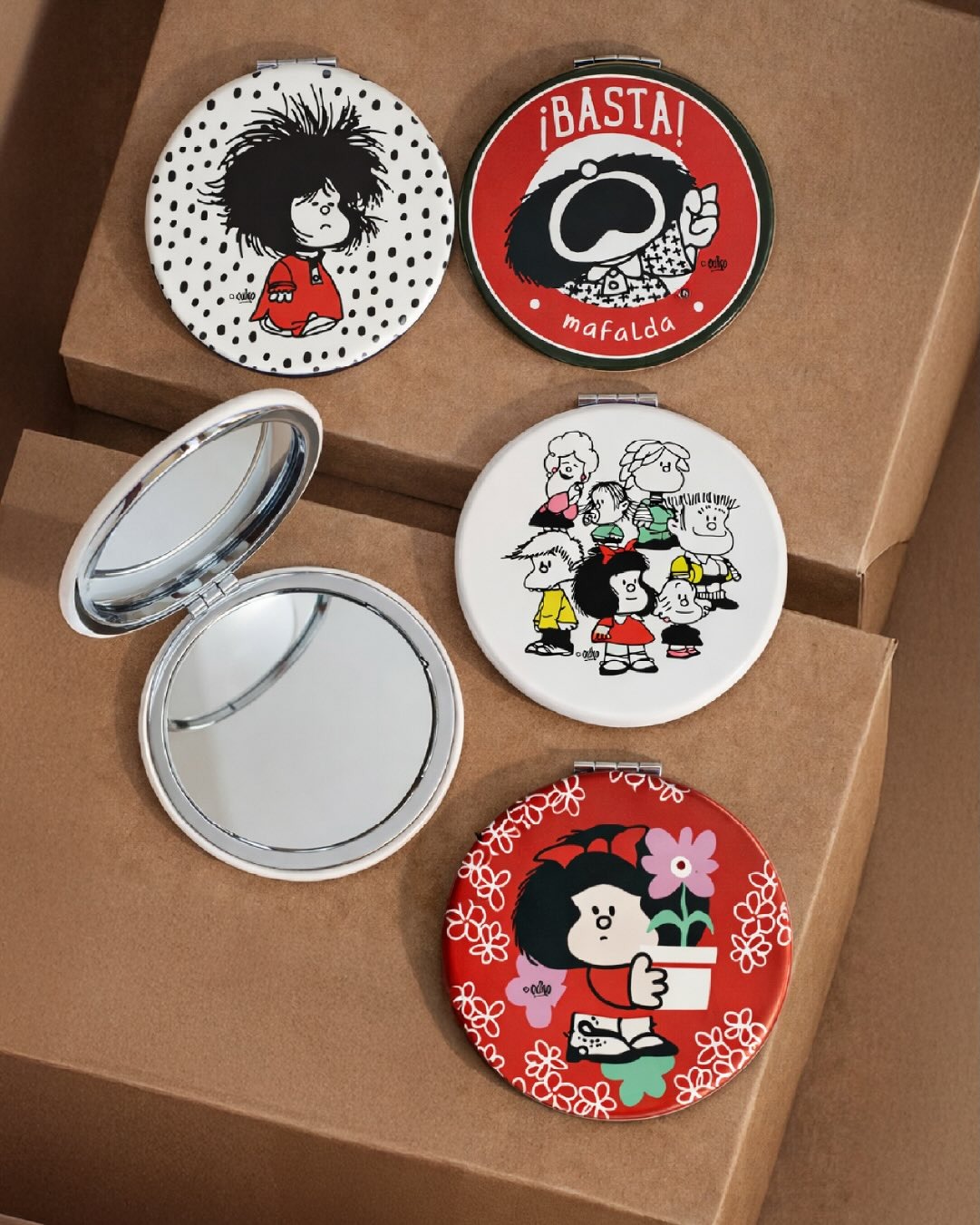 Espejo de mano Mafalda Flores