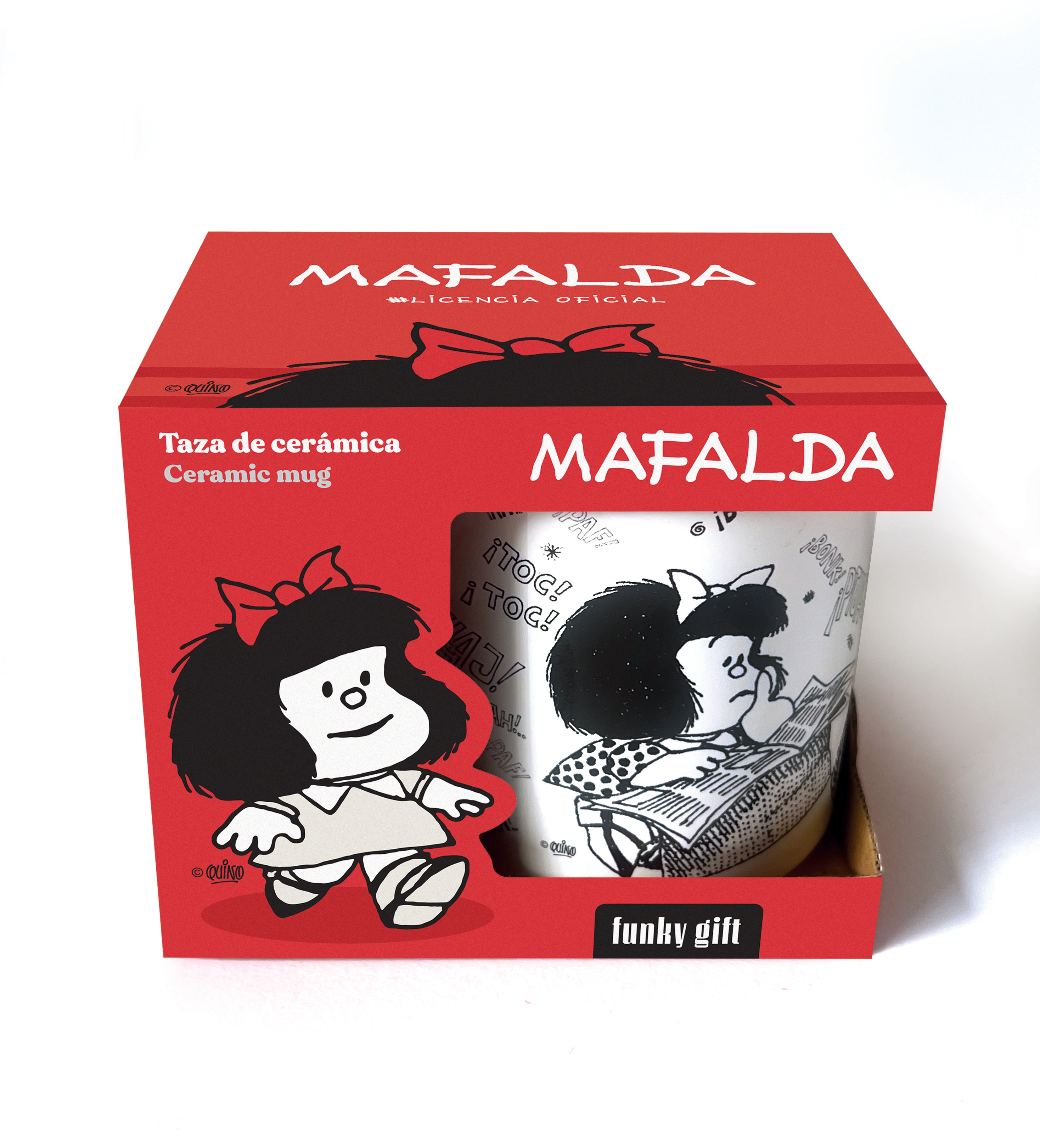 Taza de cerámica Mafalda periódico