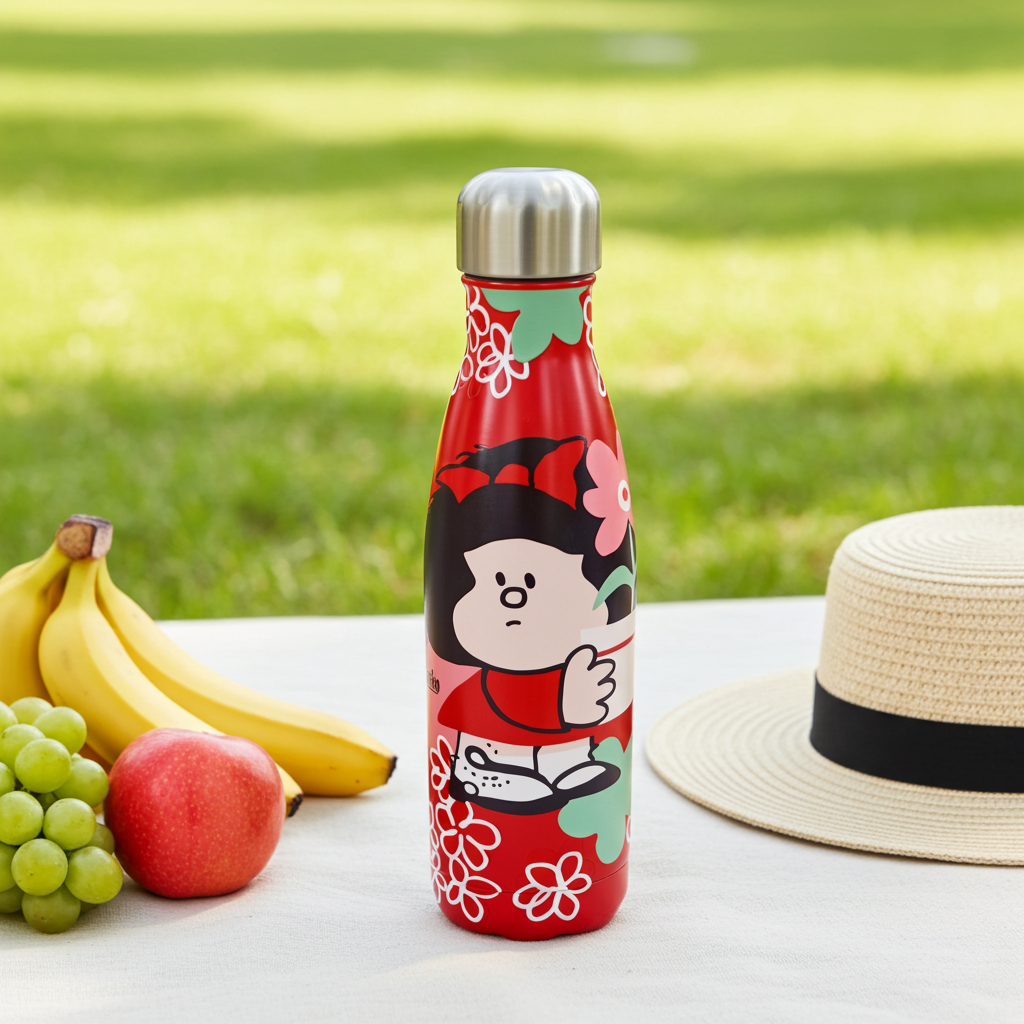 Botella Térmica de Acero Inoxidable de 500ml Mafalda Flores