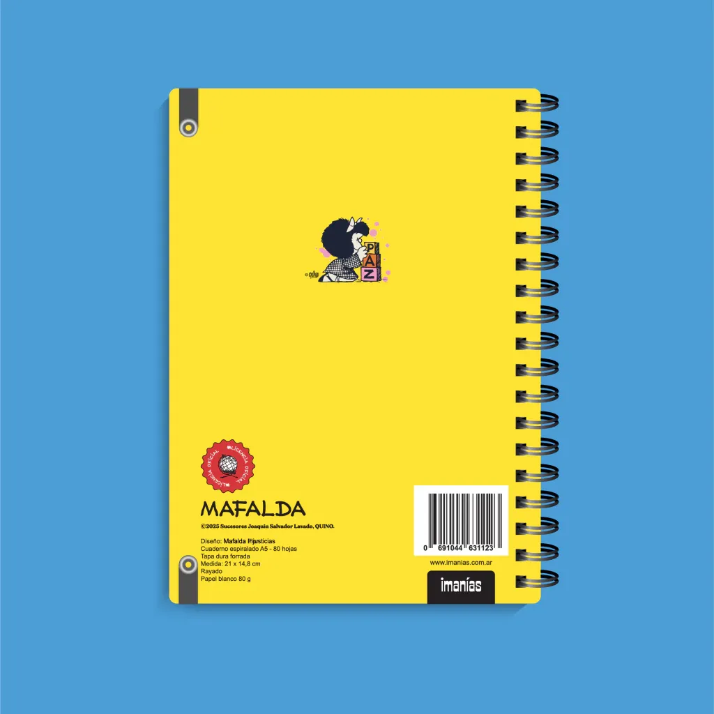 Cuaderno A5 Mafalda injusticias