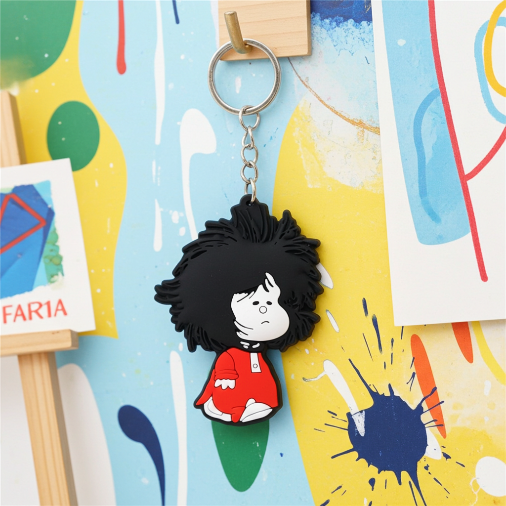 Llavero de goma Mafalda despeinada