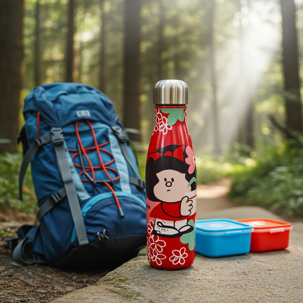 Botella Térmica de Acero Inoxidable de 500ml Mafalda Flores