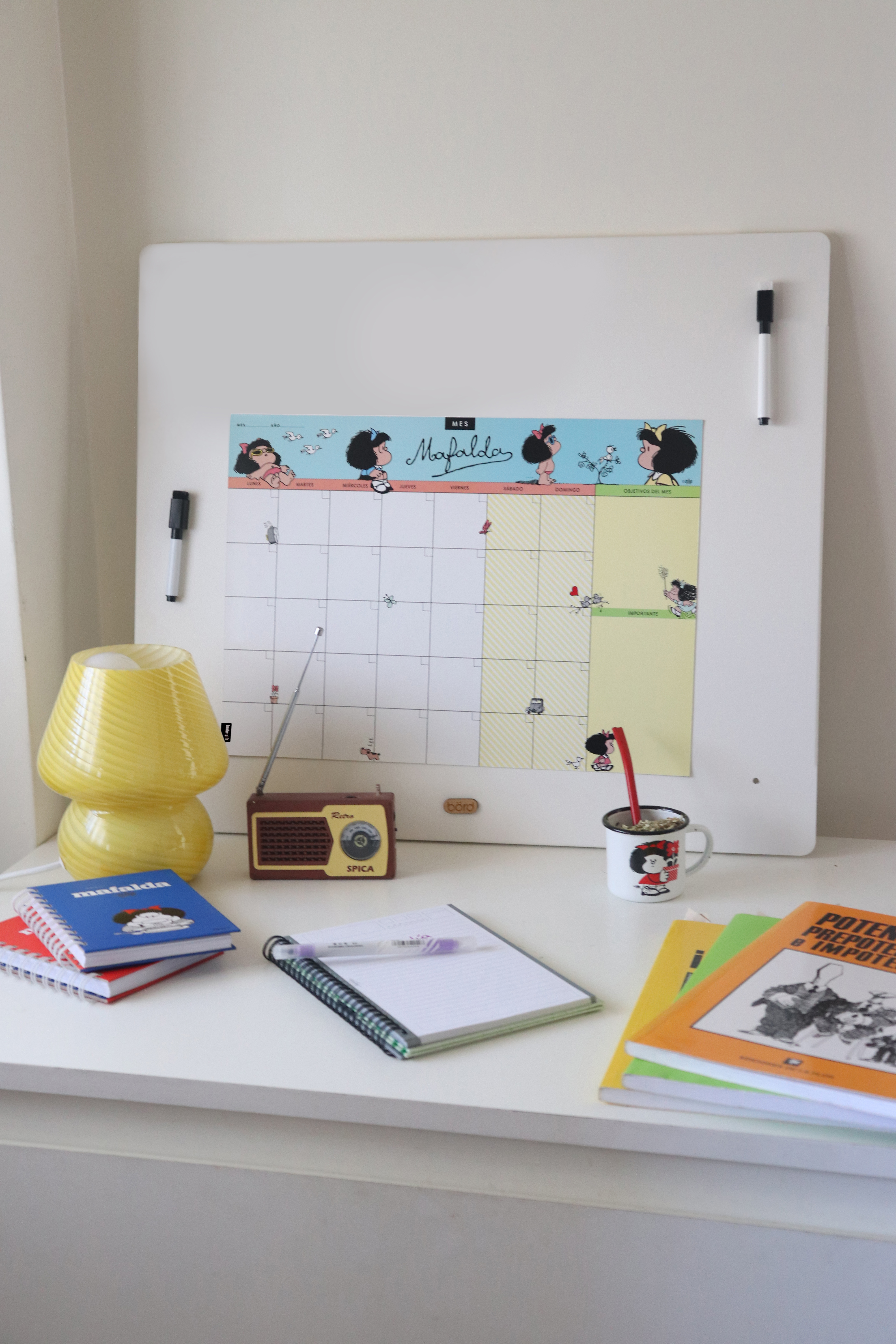 Planificador mensual Mafalda imantado