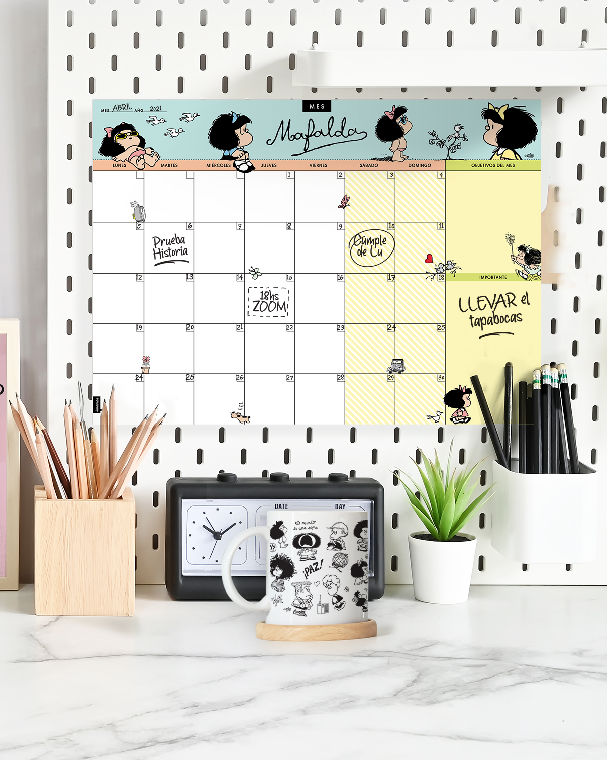 Planificador mensual Mafalda imantado