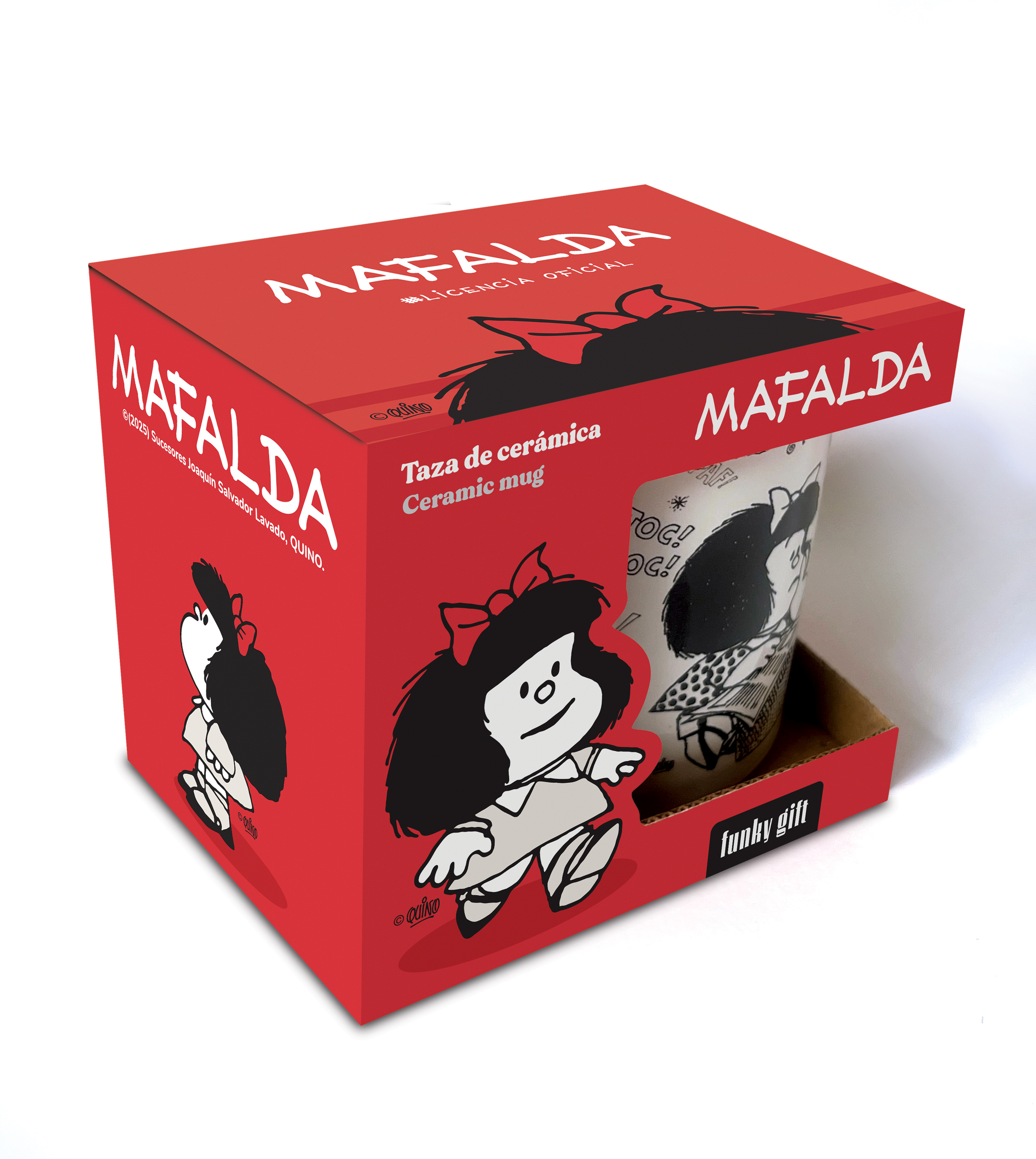 Taza de cerámica Mafalda periódico