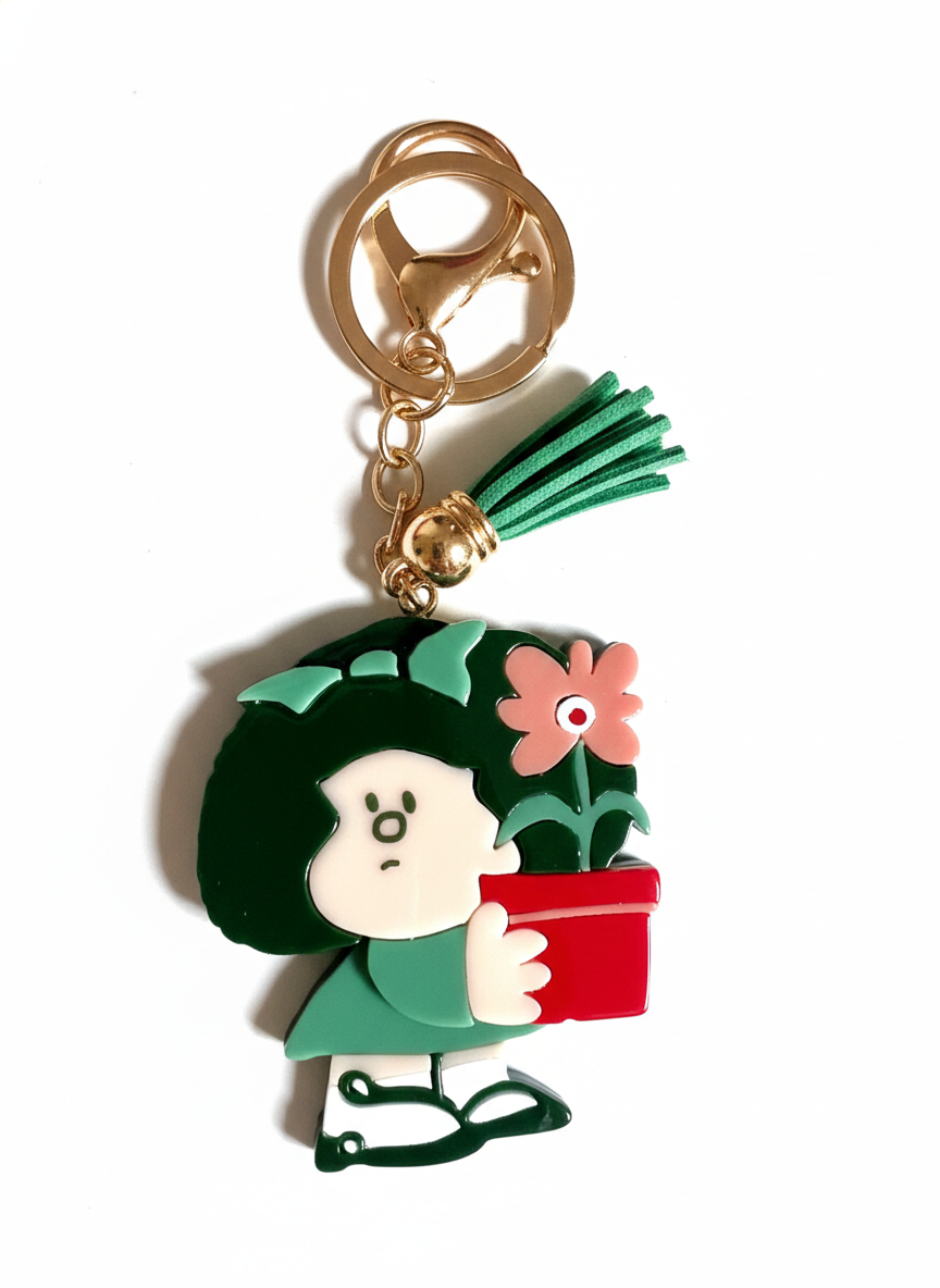 Llavero de Metacrilato Mafalda  Verde