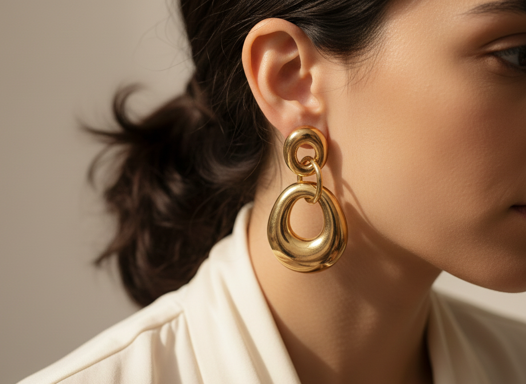 Gold Statement Earrings