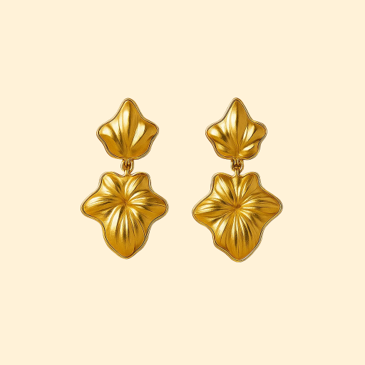Gold Leaf Statement Earrings