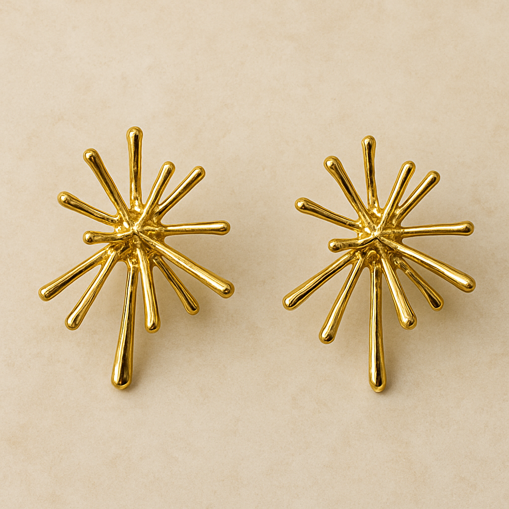 Golden Starburst Earrings