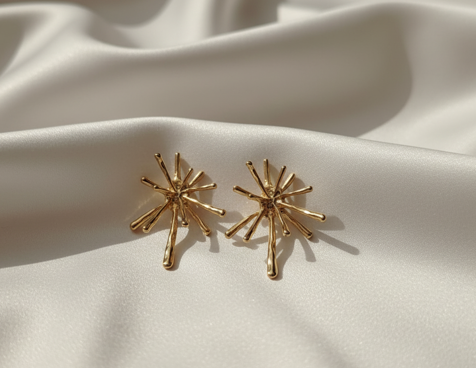 Golden Starburst Earrings