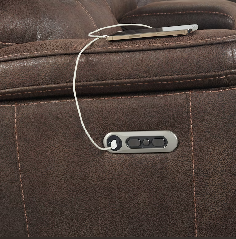 Atlantis Brown Power Reclining Living Room Set with Power Headrest