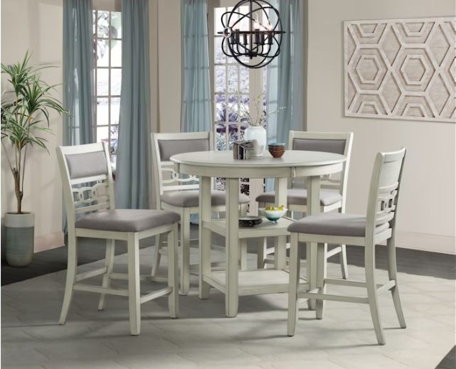 Amherst White Counter Height Dining Room Set
