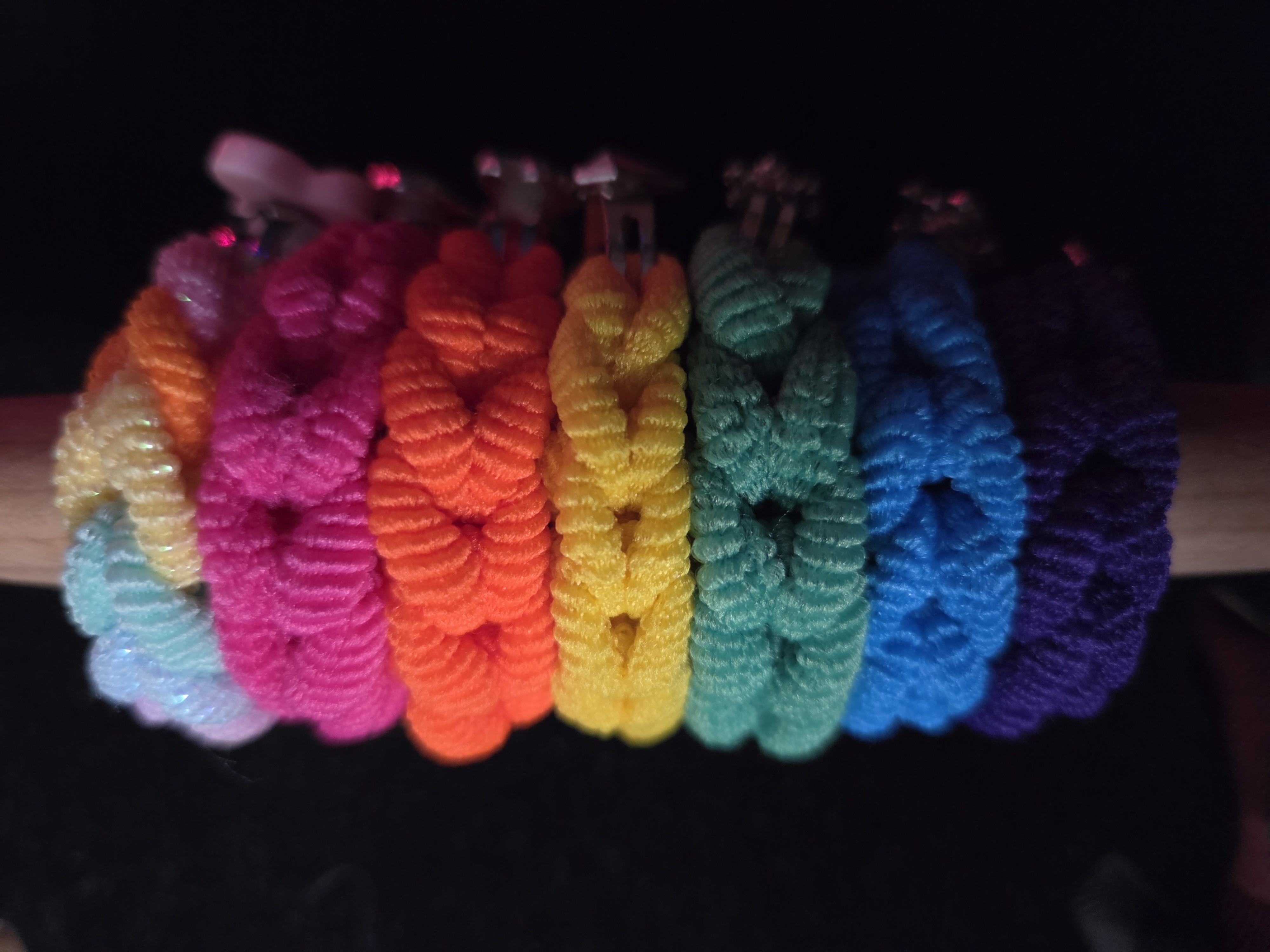 Ponytail Hair Tie Cover w/Charm