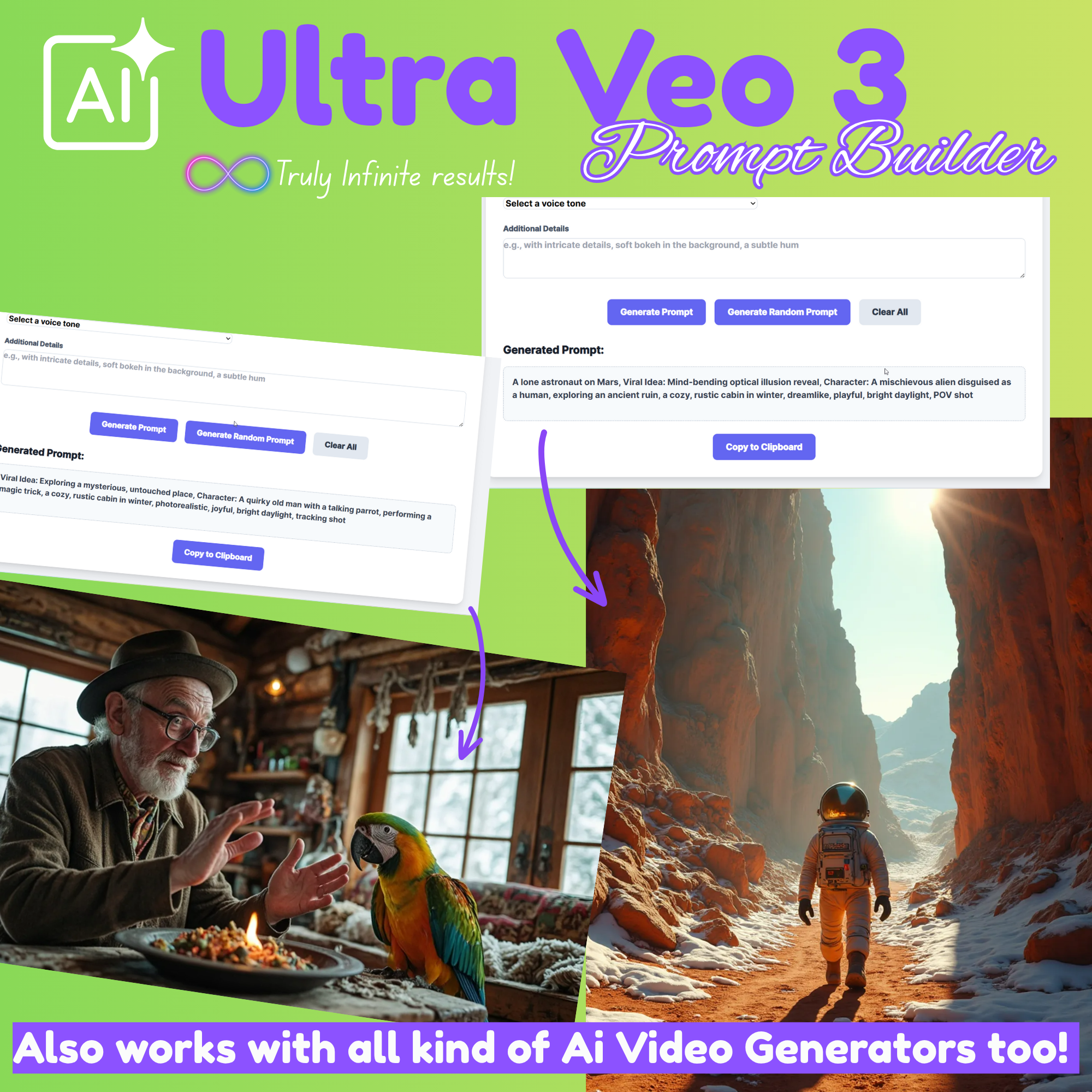 Ultra Veo 3 Prompt Builder, ai video generator, prompt generator, google video generator