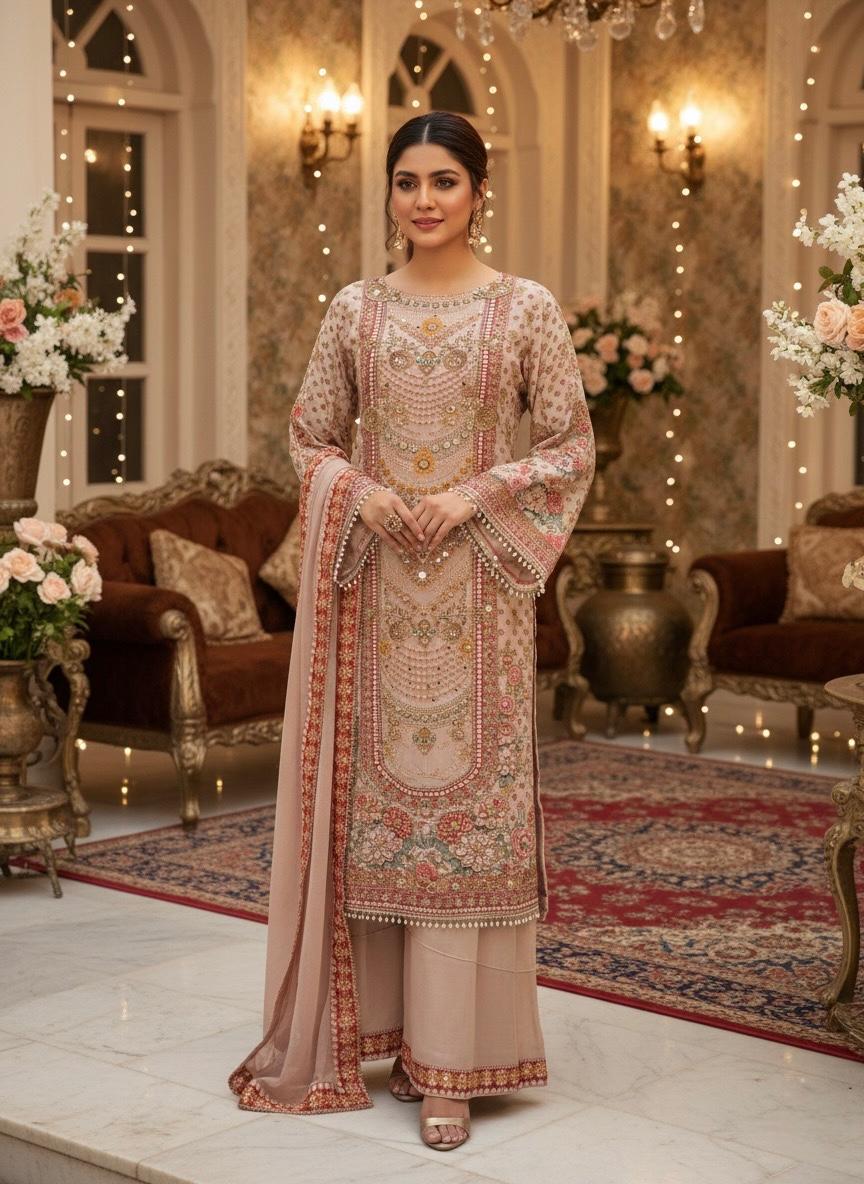 Crepe Silk Pakistani Styled Set