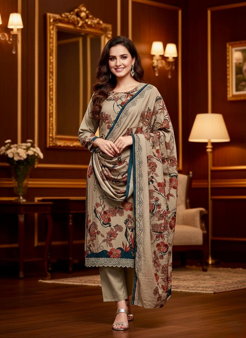 Elegant Floral Print Suit