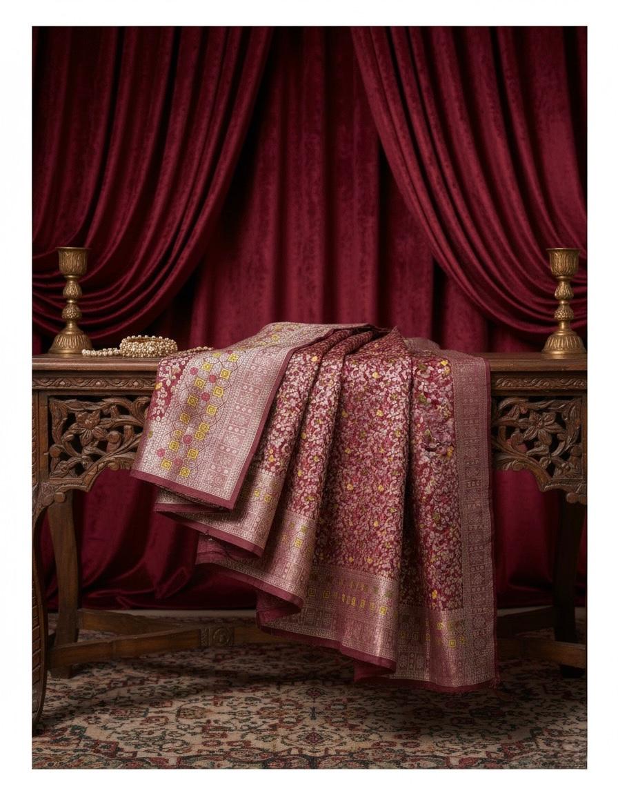Dola Silk Saree with Pashmina Work