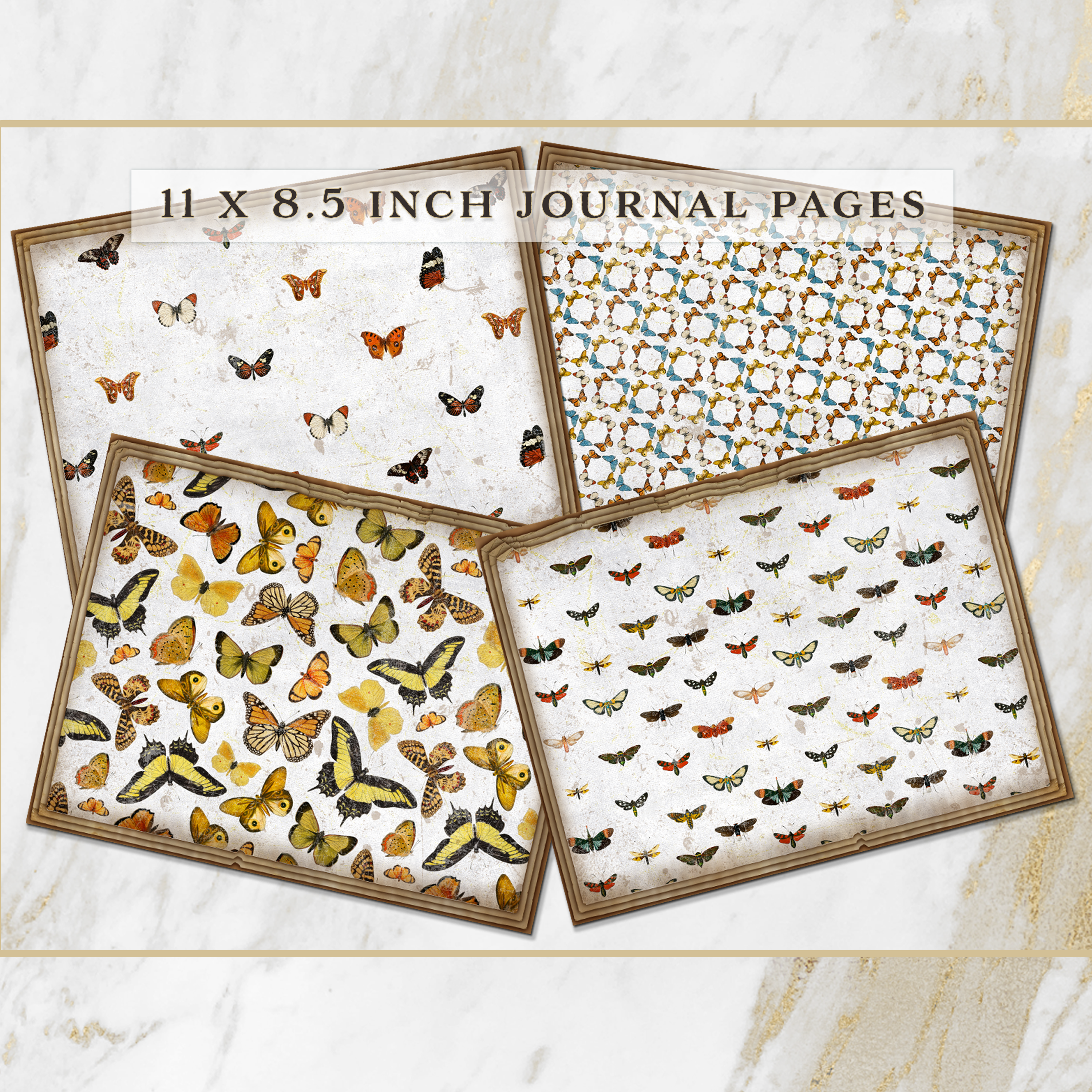Les Ailes du Souvenir Printable Butterfly Pattern Papers