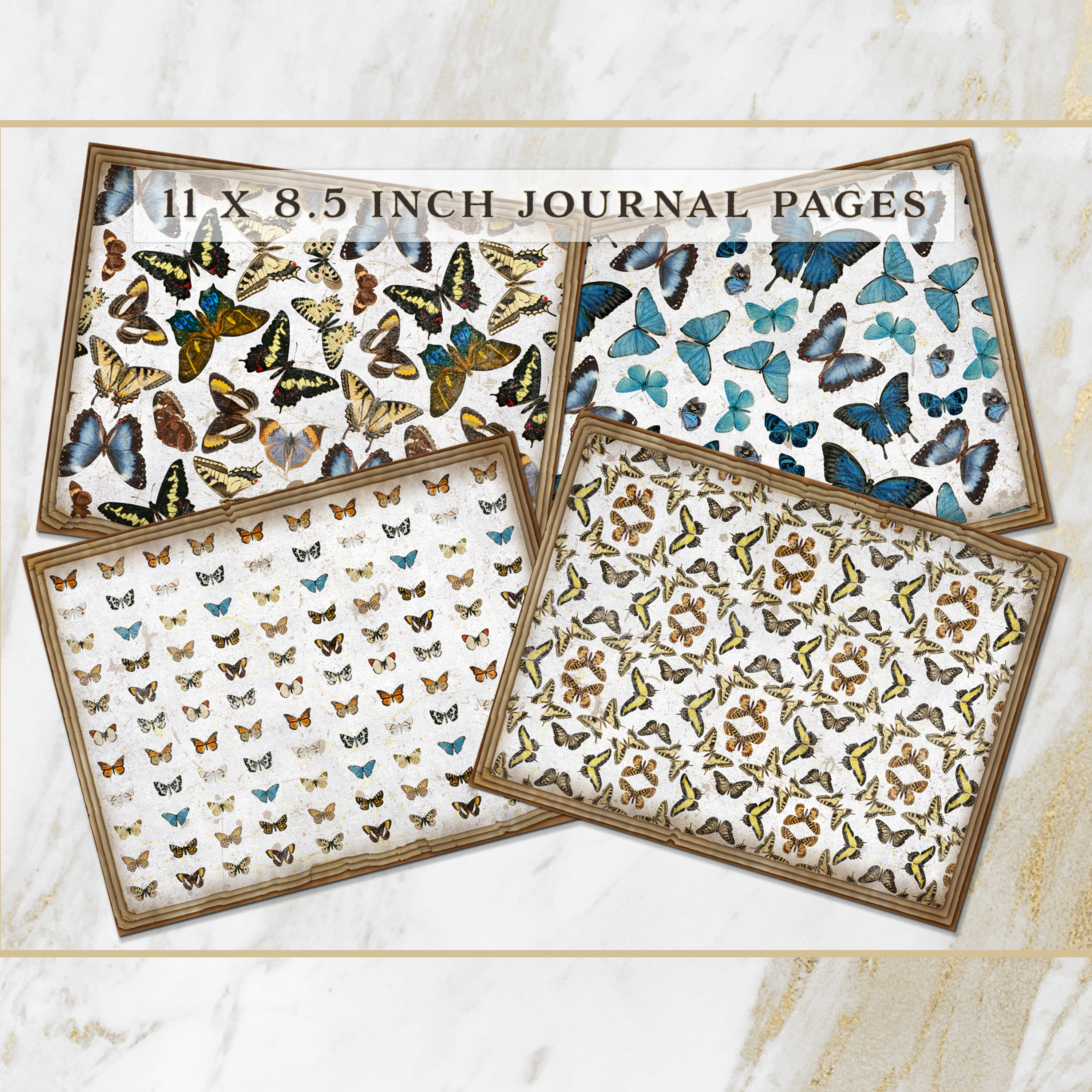 Les Ailes du Souvenir Printable Butterfly Pattern Papers