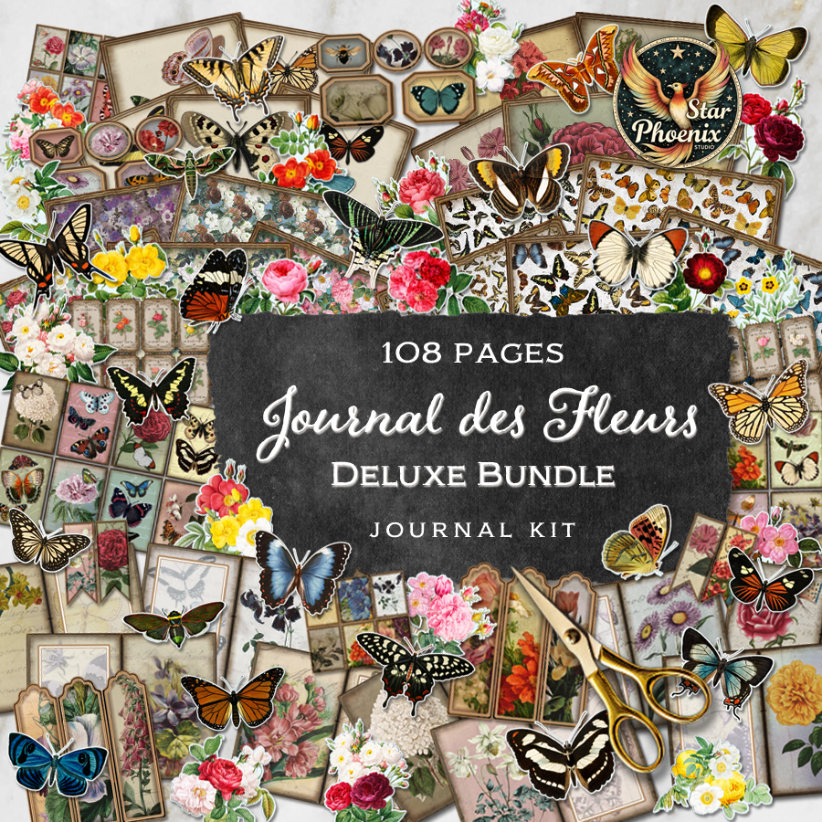 Journal des Fleurs Printable Vintage Journal Kit