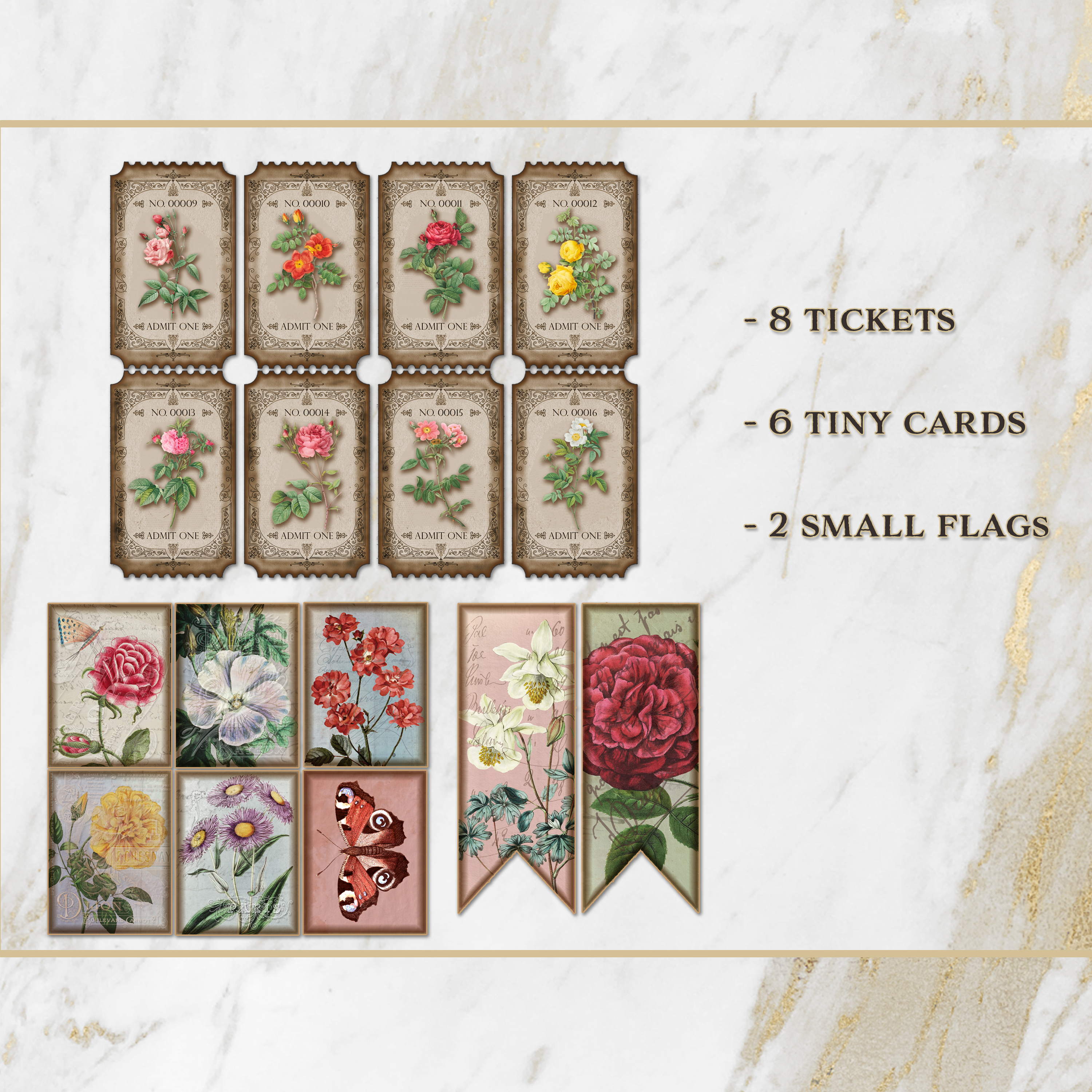 Ephemera des Fleurs Printable Floral Ephemera Pack Vol. 2