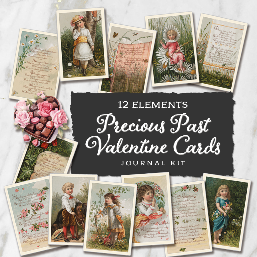 Precious Past Valentine Cards Journal Kit