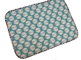 Palm Leaf Pattern Quilted Dog Blanket or Cat Blanket