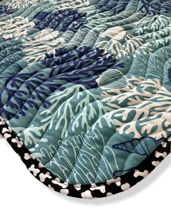 Under the Sea Teal Coral Reef Dog Blanket Cat Blanket
