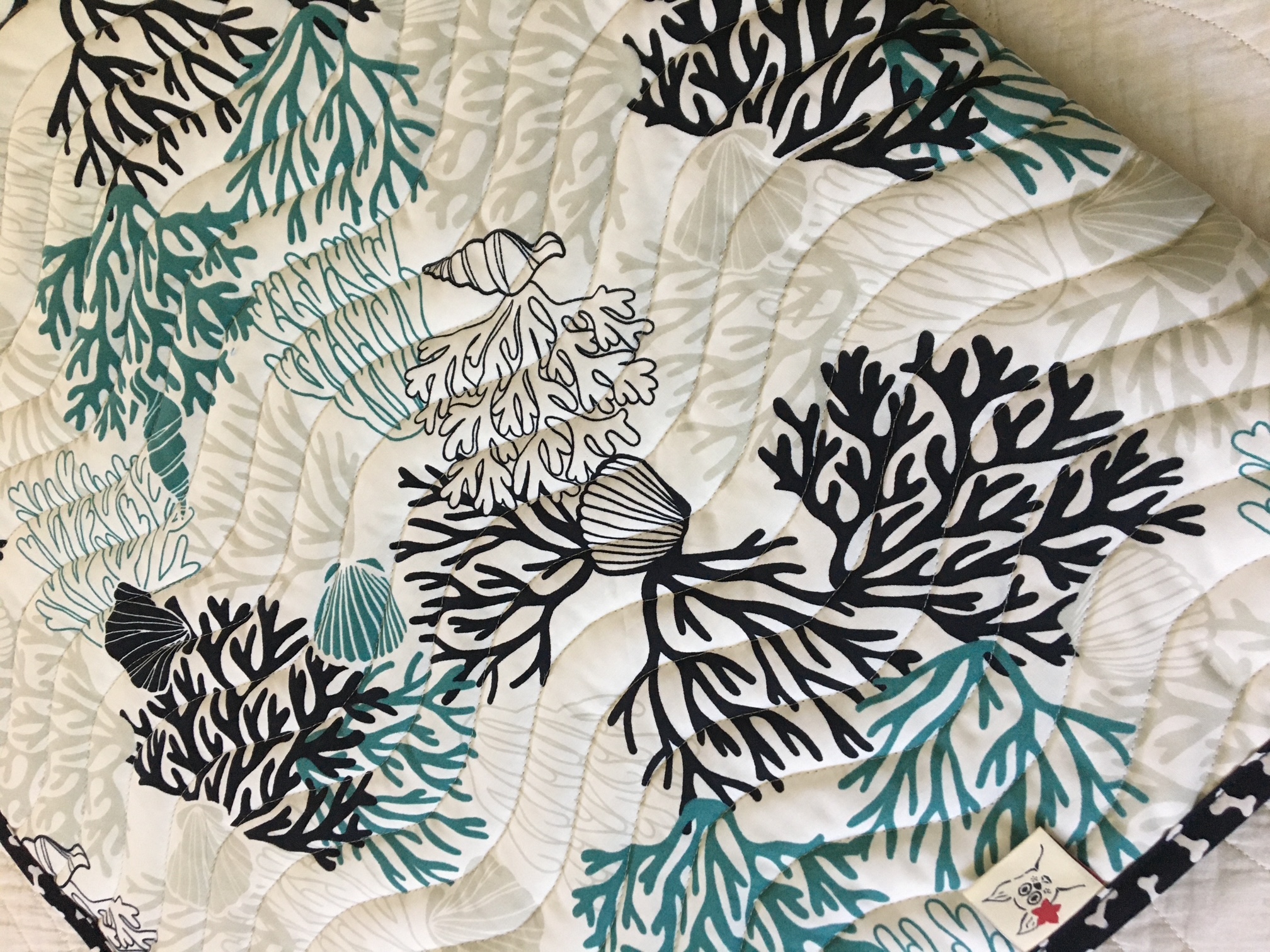 Under the Sea Black Coral Reef Dog Blanket Cat Blanket