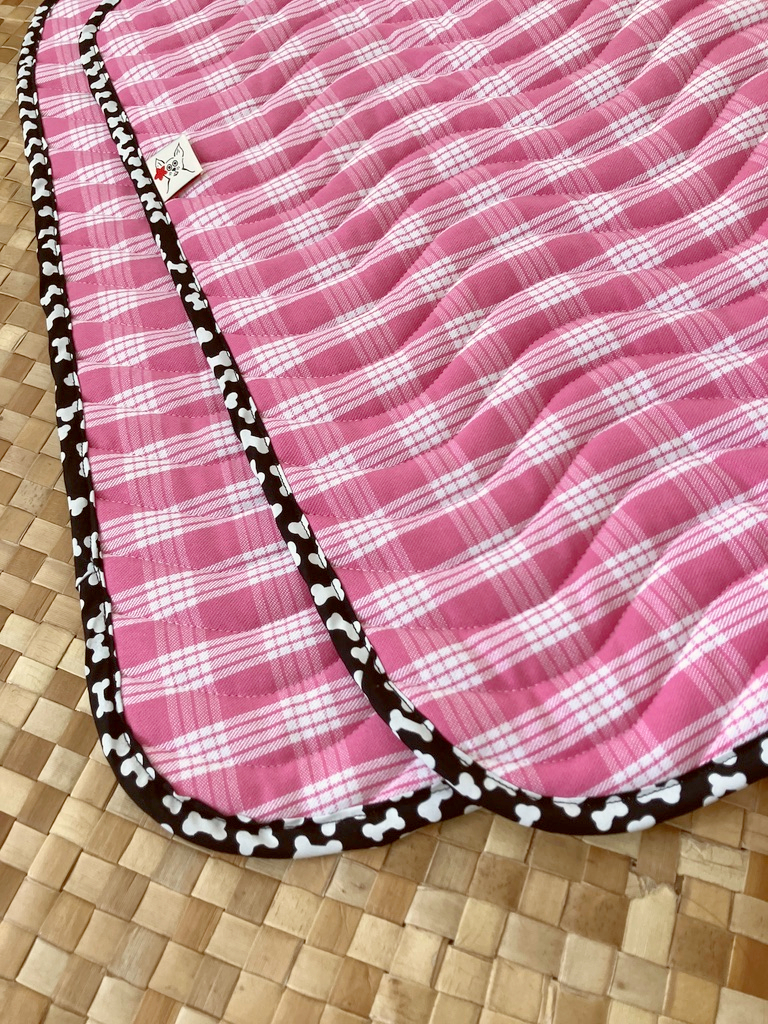 Pink Palaka Dog blanket Cat blanket made in Hawaii