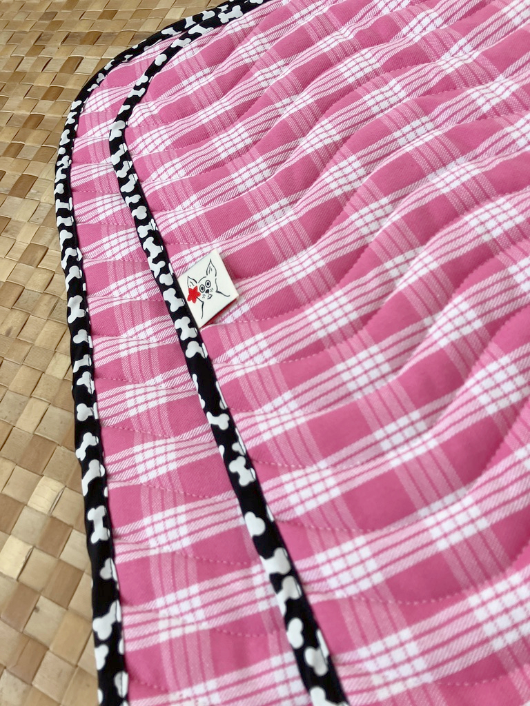 Pink Palaka Dog blanket Cat blanket made in Hawaii